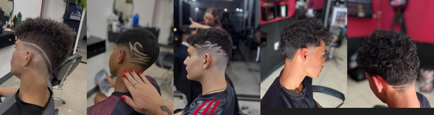 Seleção de cinco cortes realizados na Carol Barber Shop